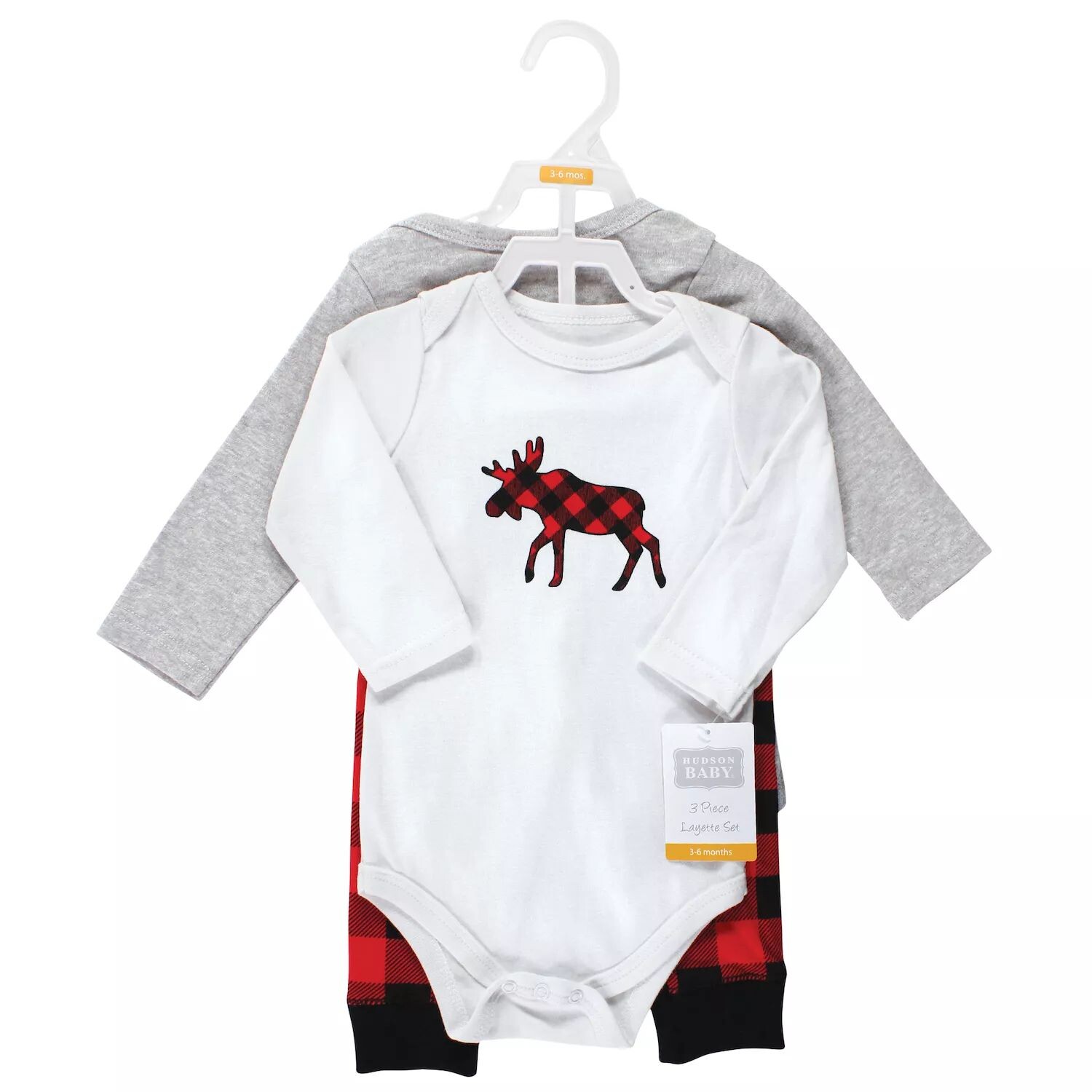 

Комплект из хлопкового боди и брюк Hudson Baby унисекс, цвет Buffalo Plaid Moose Bear Hudson Baby