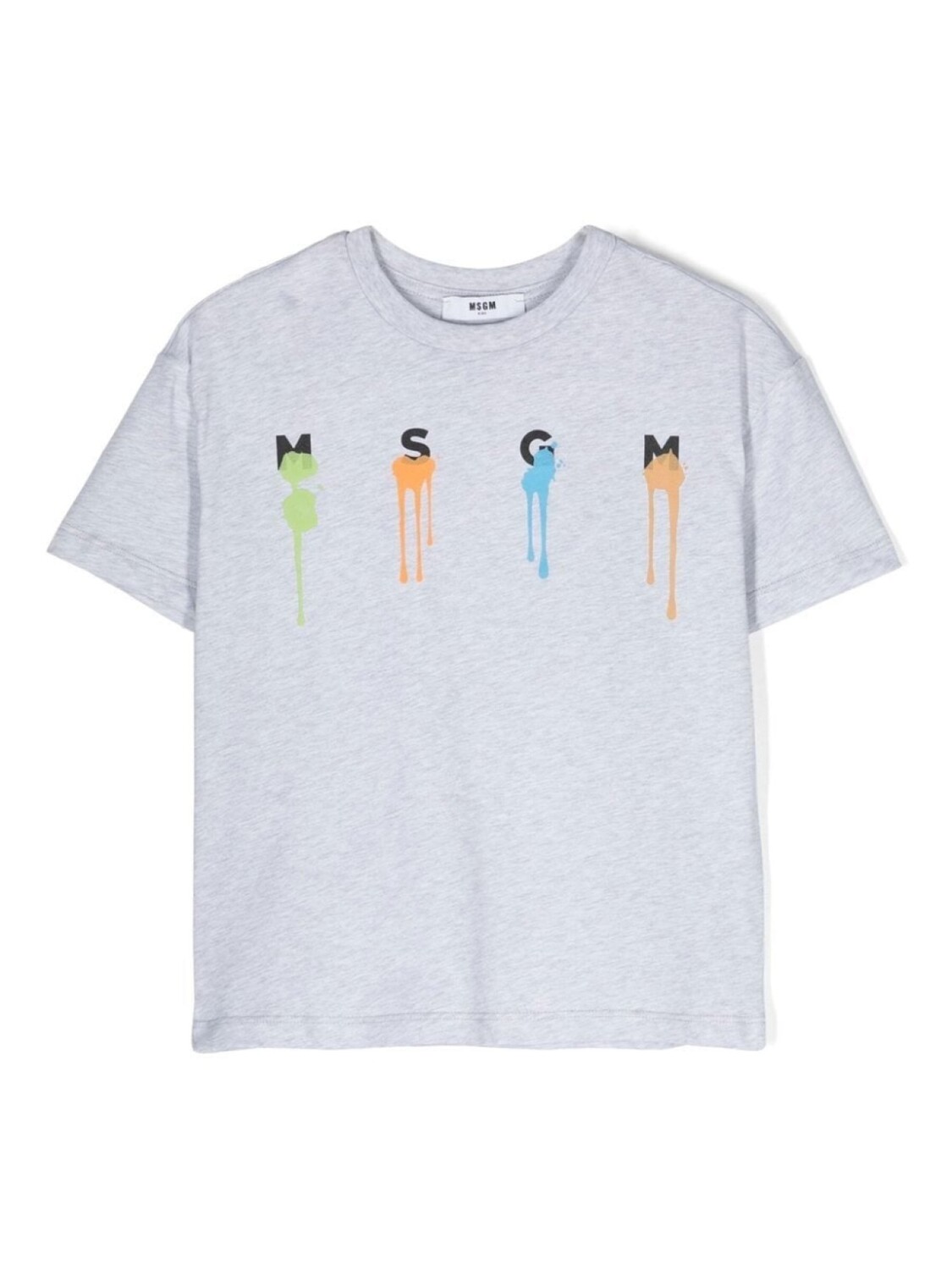 

MSGM Kids футболка с логотипом, серый