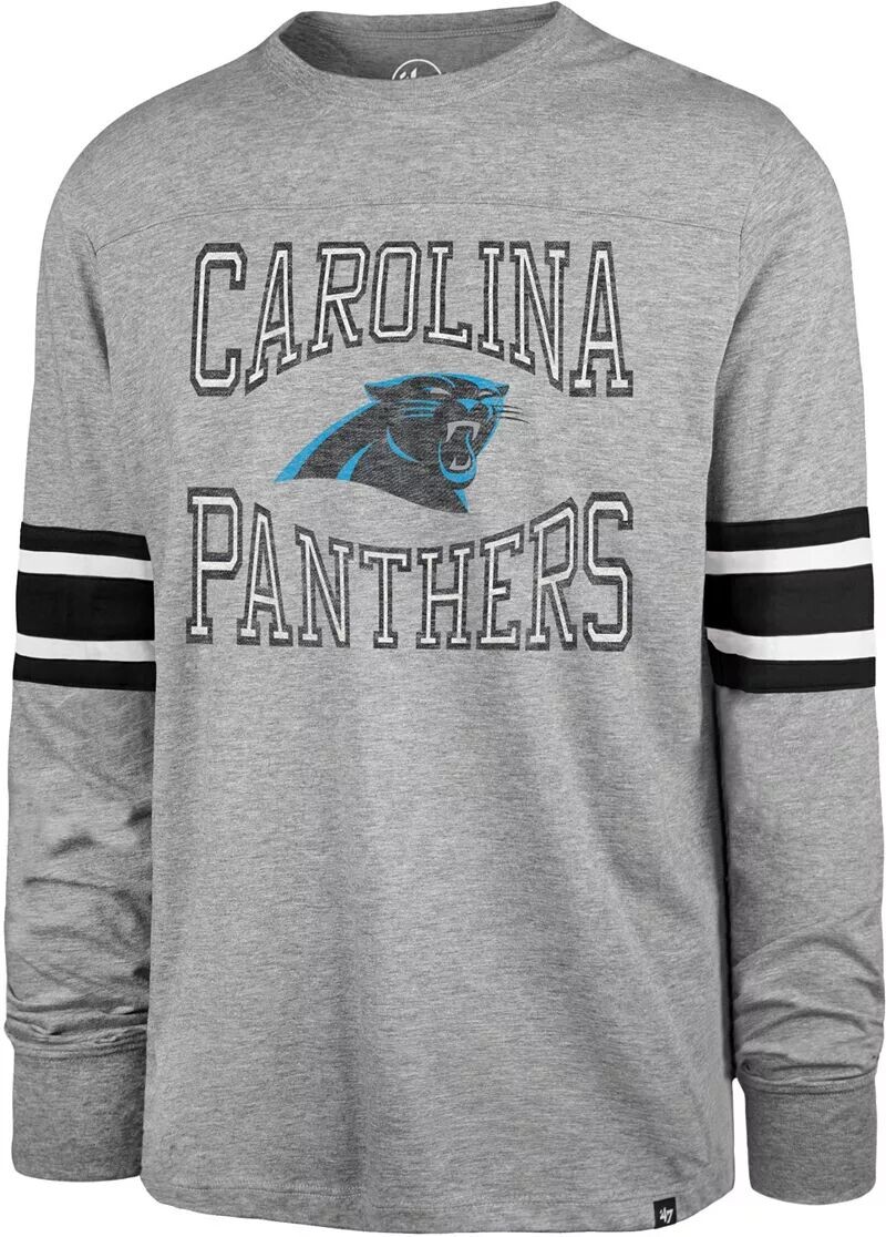 

Мужская серая футболка с длинным рукавом '47 Carolina Panthers Cover 2