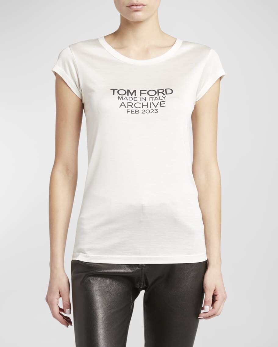 

Футболка с короткими рукавами и графическим логотипом TOM FORD, Серый