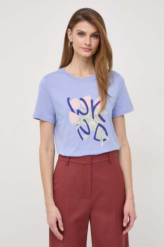 

Хлопковая футболка Weekend Max Mara, фиолетовый