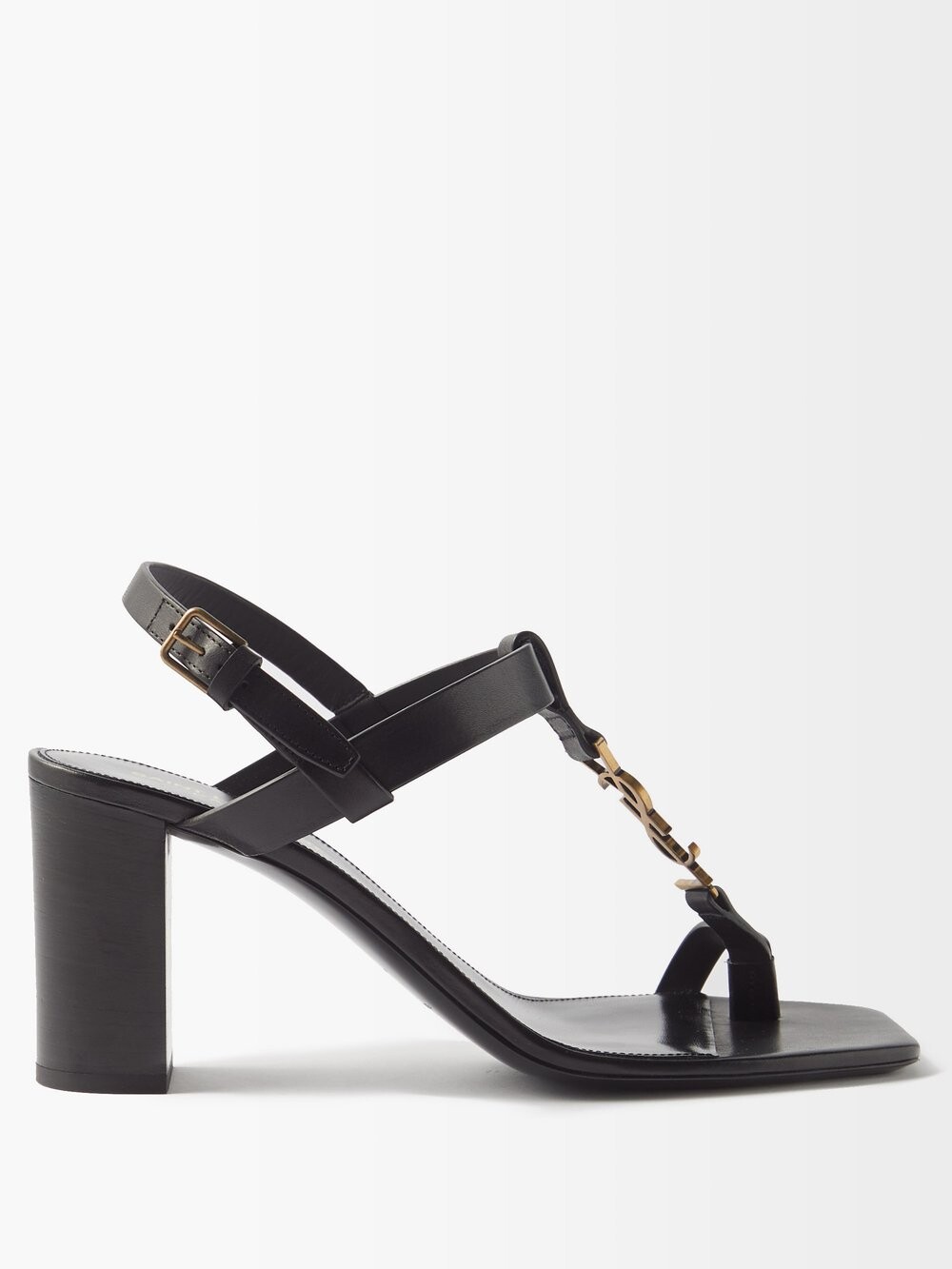 

Босоножки cassandra ysl с металлической пластинкой Saint Laurent, черный