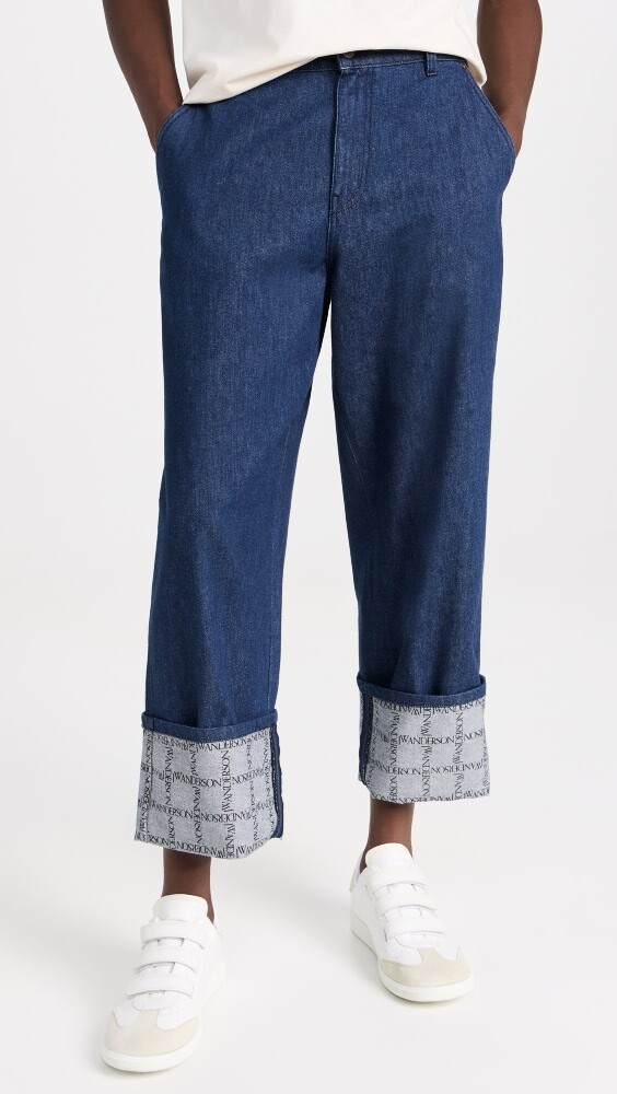 

Джинсы JW Anderson Logo Grid Turn Up Workwear