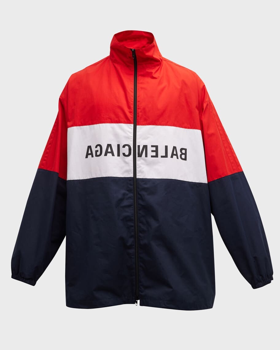 

Мужская куртка на молнии с логотипом Balenciaga Mirror, Красный