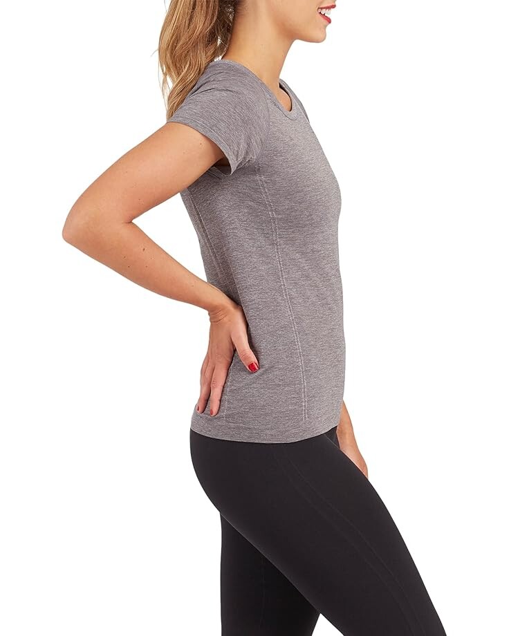 

Футболка Spanx Spanx Lamn Active Seamless Short Sleeve Tee, цвет Heather Charcoal
