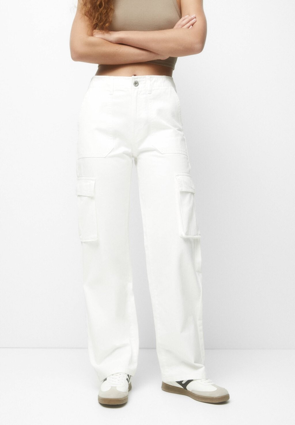 

Брюки карго PULL&BEAR, белый