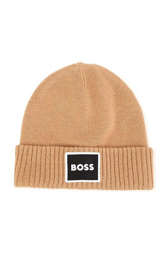 

Детская шапка BOSS из смесовой шерсти, бежевый