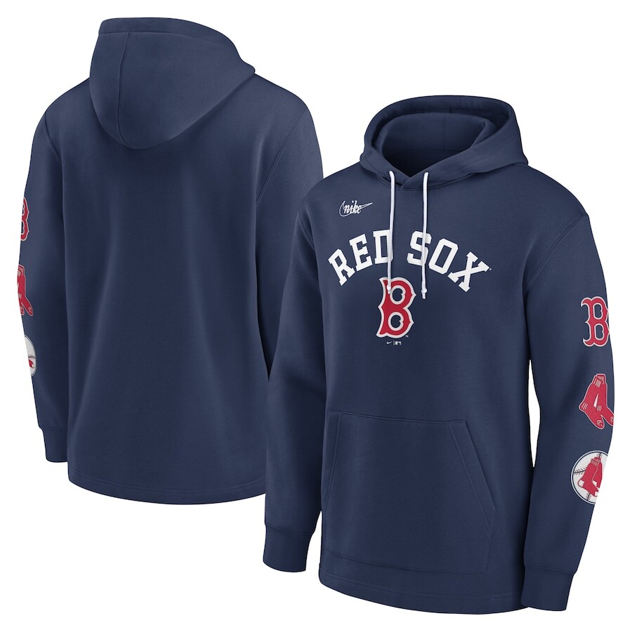 

Пуловер с капюшоном Nike Boston Red Sox, нави