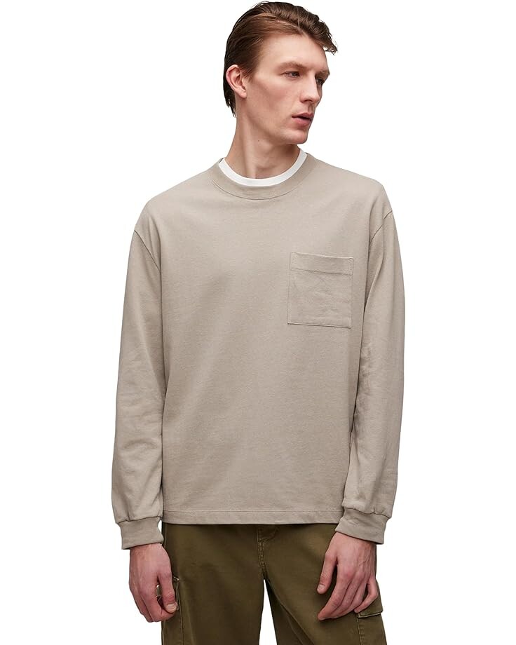 

Футболка Madewell Relaxed Long-Sleeve, цвет Pumice
