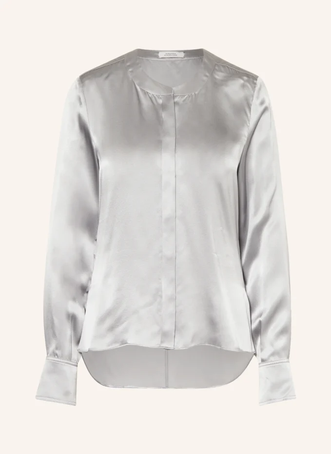 Шелковая блузка Dorothee Schumacher, серый жилет современной изысканности dorothee schumacher серый