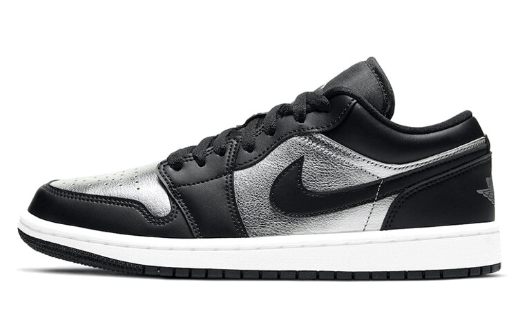 

Кроссовки Air Jordan 1 Low 'Silver Toe', черный / серебристый