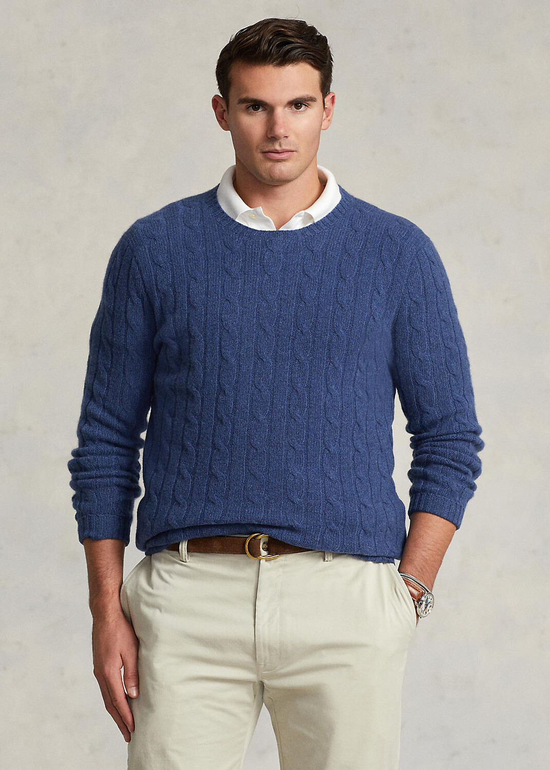 

Культовый кашемировый свитер косой вязки Ralph Lauren