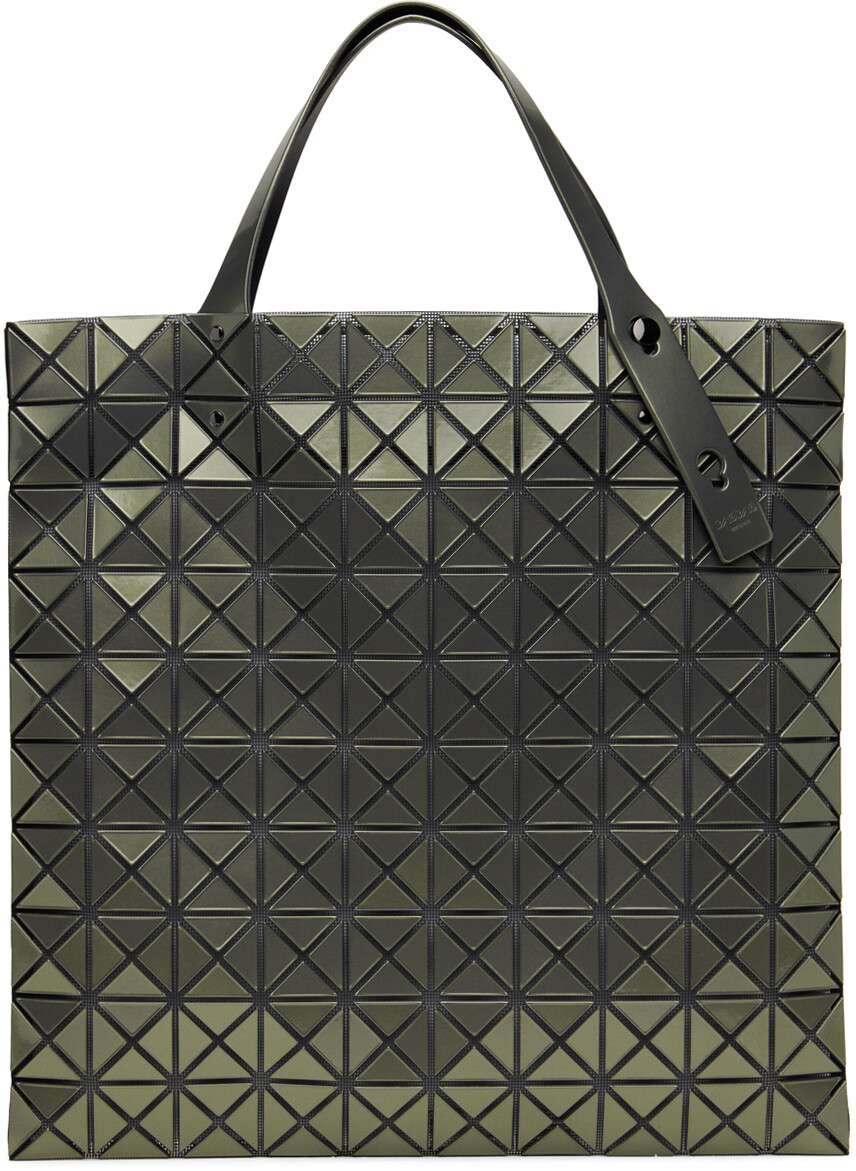 

Металлизированная сумка-тоут цвета хаки Prism Bao Bao Issey Miyake, цвет Gunmetal