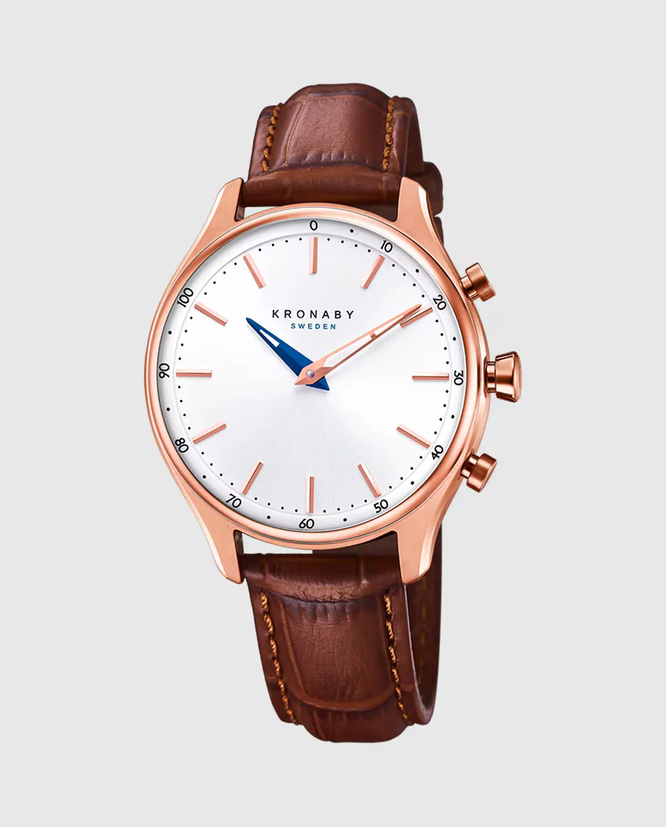 

S2748/1 Sekel коричневые кожаные женские часы Kronaby, коричневый