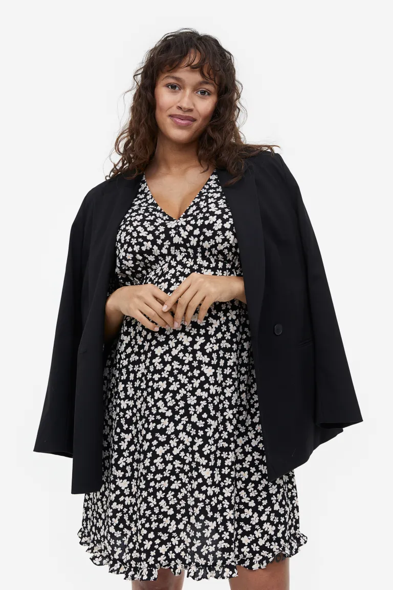 

Платье с рюшами H&M, черный