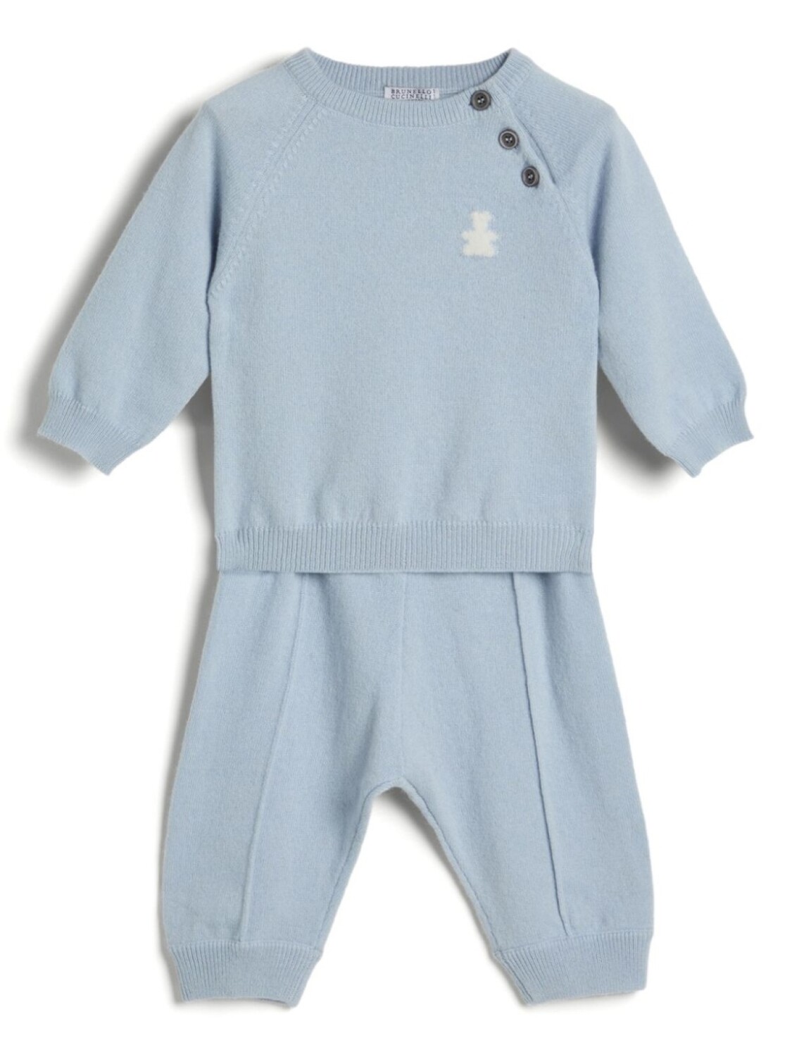 

Вязаный комплект Baby Bernie Brunello Cucinelli Kids, синий