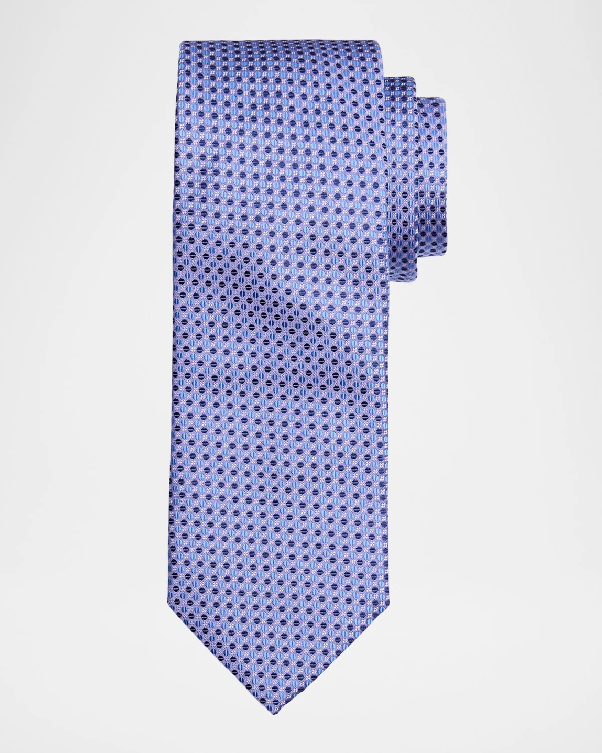 

Мужской тканый шелковый галстук с геометрическим рисунком Eton, цвет Med Purple