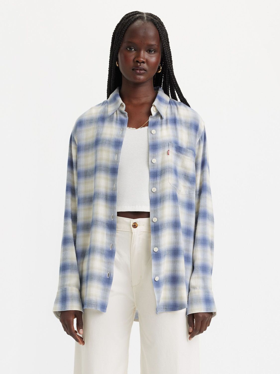 

Рубашка в клетку Nola Levi's, винтажный индиго x
