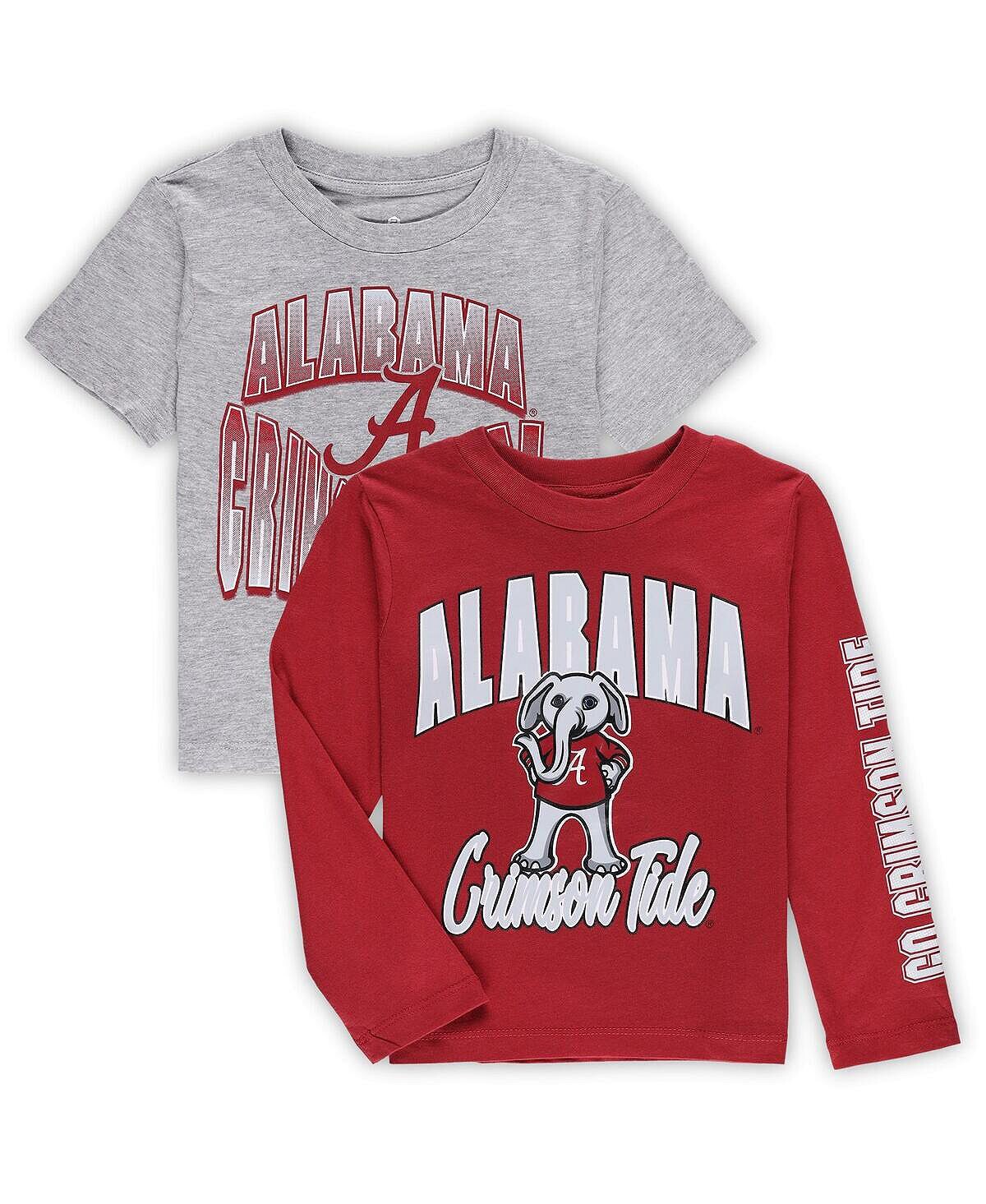 

Набор футболок Little Boys Crimson, Heather Grey Alabama Crimson Tide Game Day Outerstuff