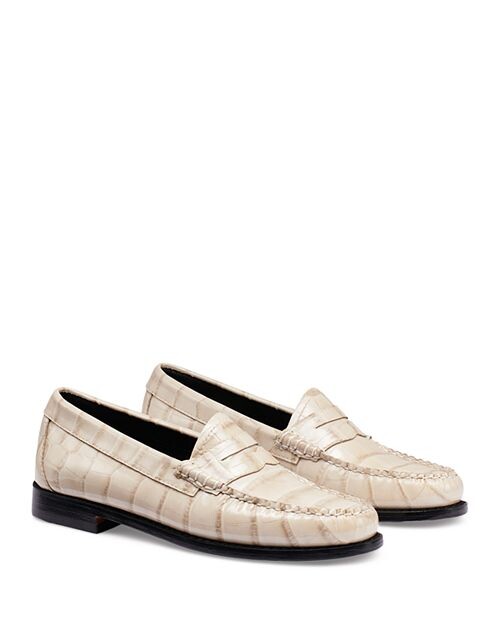 

Женские кроссовки Whitney Croc с тиснением Weejun GH Bass Originals лоферы G.H.BASS, цвет Tan/Beige