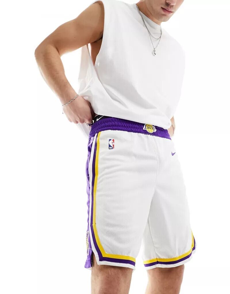 

Белые шорты унисекс Nike NBA LA Lakers Statement Swingman