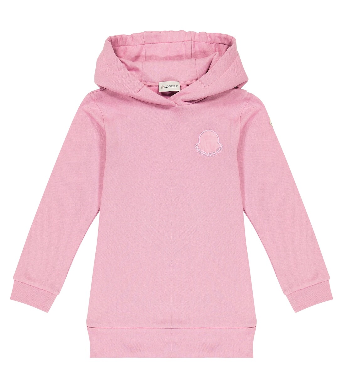 

Платье-свитер из хлопкового флиса Moncler Enfant, розовый