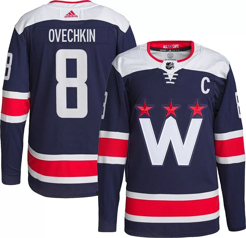 

Adidas Washington Capitals Алекс Овечкин #8 ADIZERO Authentic Alternate Джерси, Синий