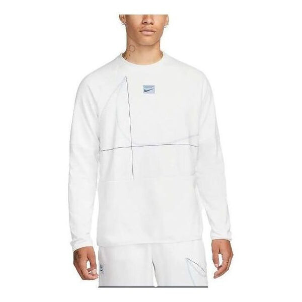 

Футболка Dri Fit с длинным рукавом, флисовая футболка для фитнеса Nike, белый