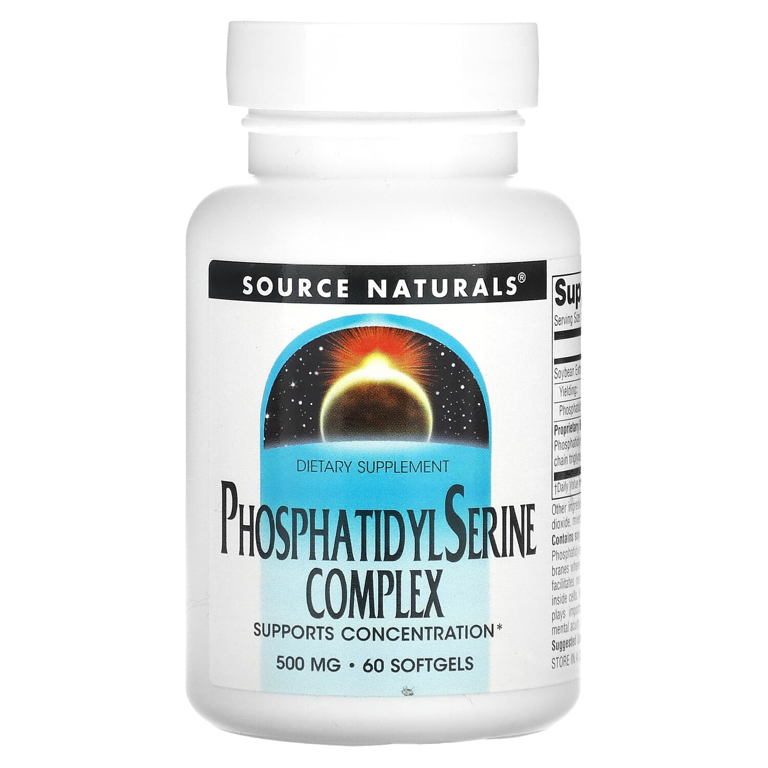 

Комплекс с фосфатидилсерином, 500 мг, 60 капсул, Source Naturals