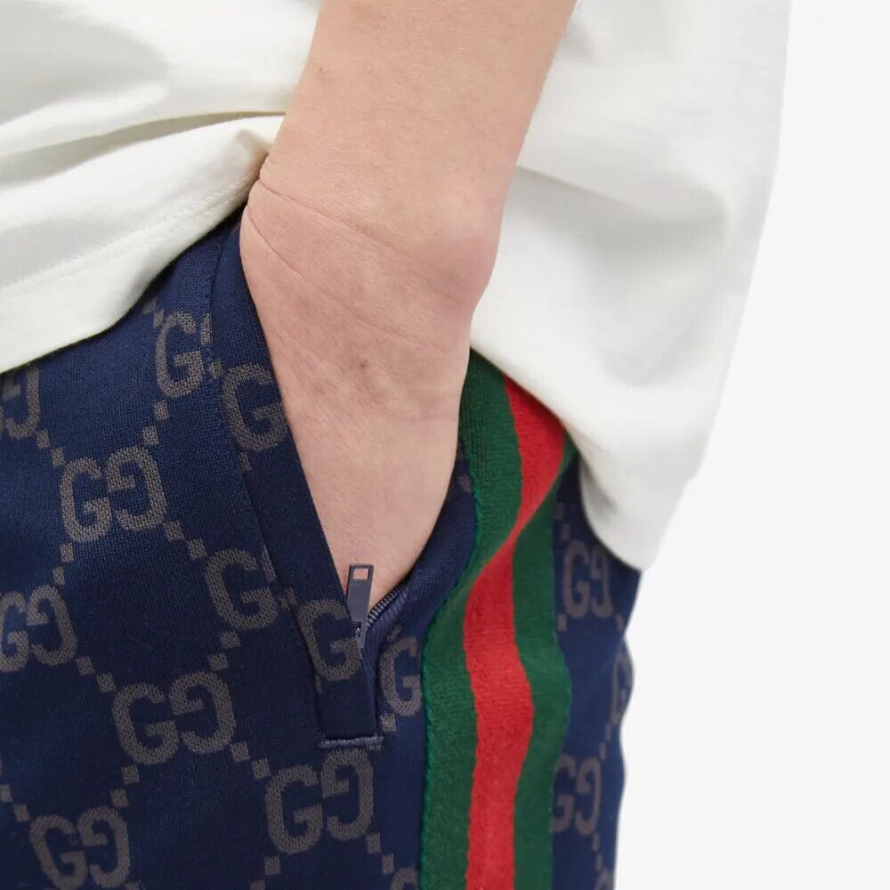 

Gucci Спортивные брюки из джерси с узором GG, синий
