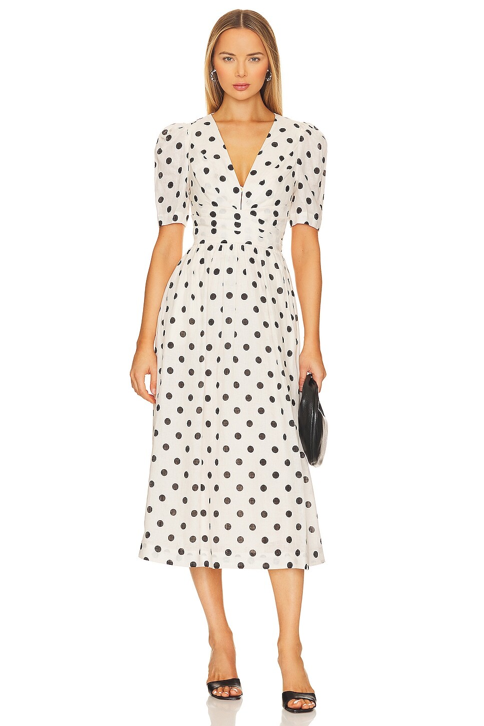 

Платье миди Zimmermann Midi Dress, цвет Cream & Black Dot