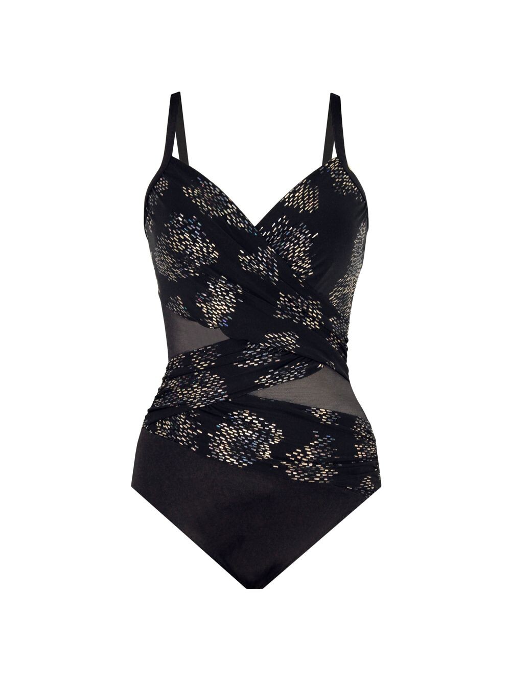 

Цельный купальник Mystique Mesh Inset Miraclesuit Swim, черный