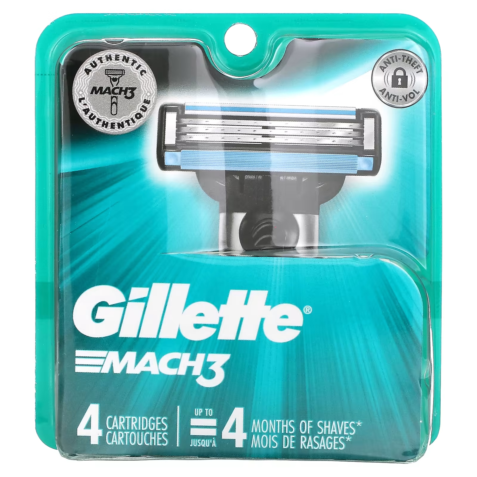 Кассеты Gillette Mach3 4 картриджа