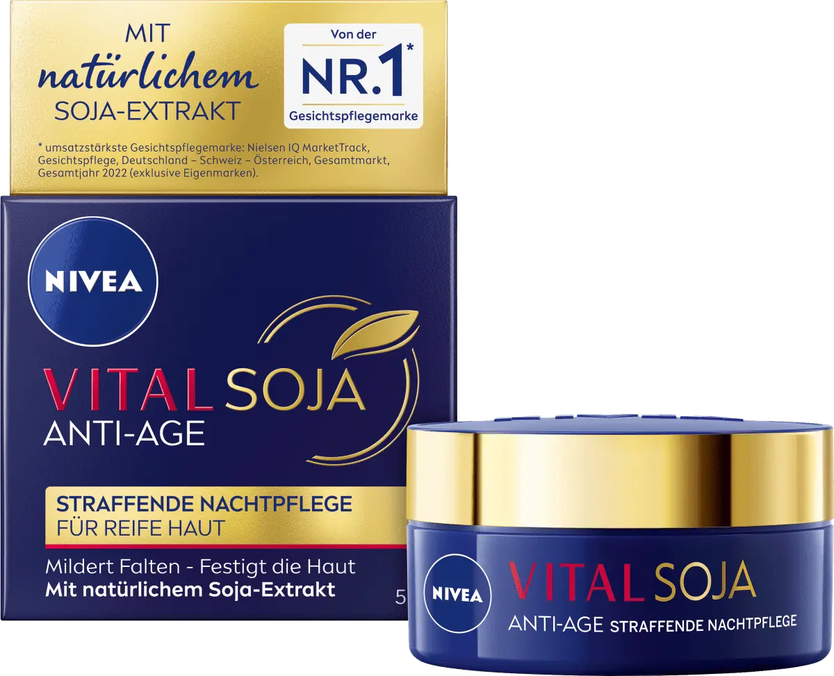 

Ночной антивозрастной крем Vital Soy 50 мл NIVEA