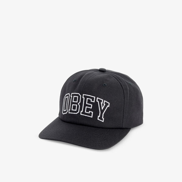 

Вышитая бейсболка из холста Obey, черный