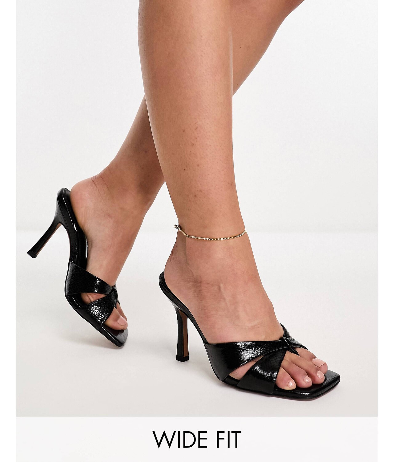 

Черные мюли Nichols на высоком каблуке ASOS DESIGN