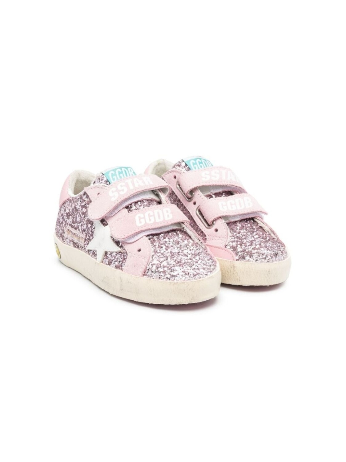 

Golden Goose Kids кеды Old School с блестками, розовый
