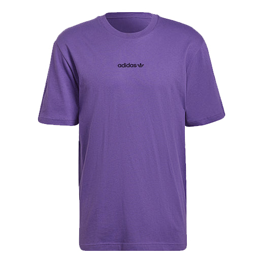 Футболка adidas originals Logo Printing Round Neck Short Sleeve Purple, фиолетовый футболка adidas shoulder logo printing solid color round neck short sleeve purple фиолетовый