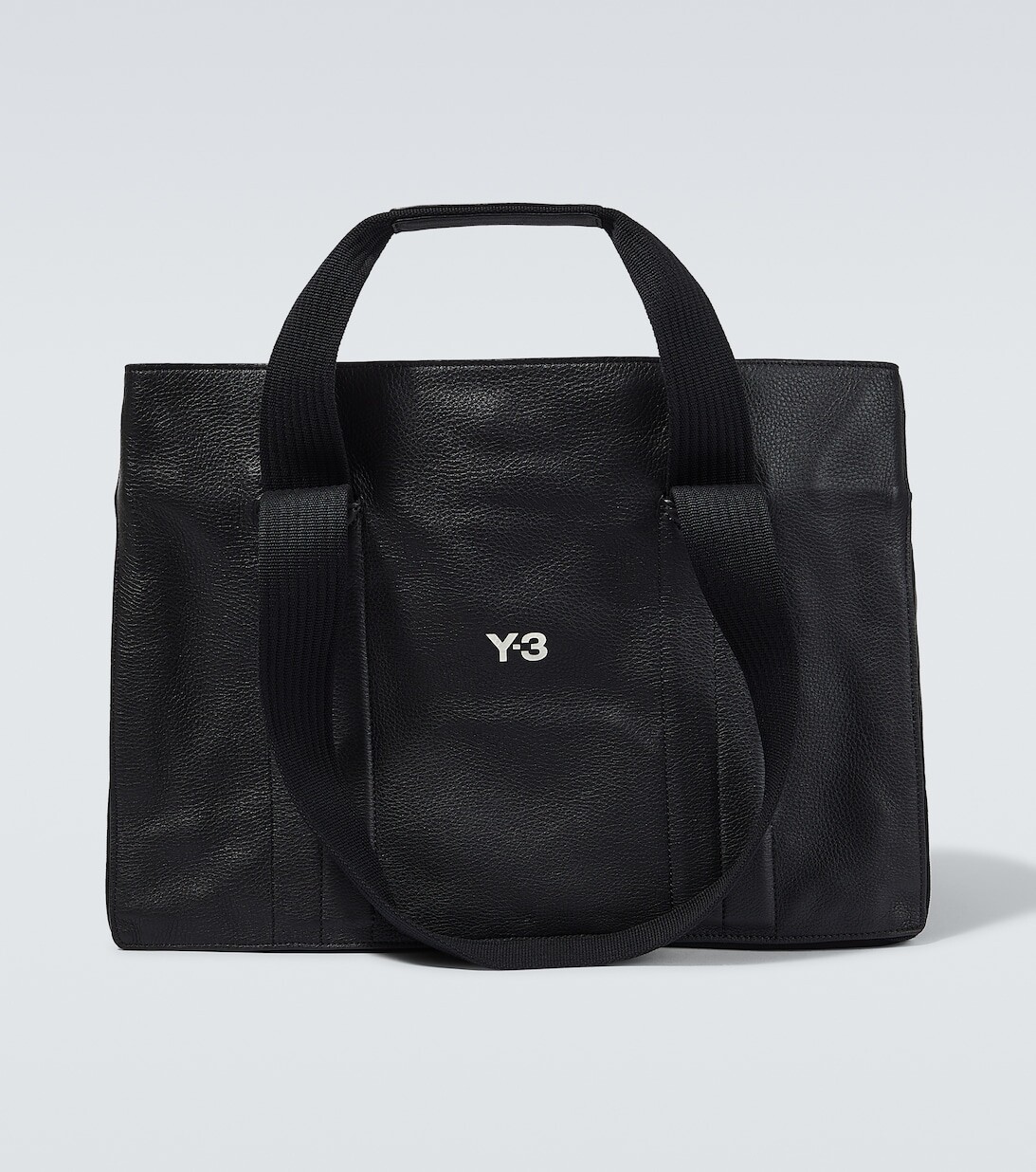 

Сумка-тоут из кожи и парусины Y-3, черный
