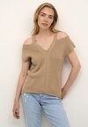 

Футболка с набивным рисунком HAMI CAP SLEEVE Cream, коричневый