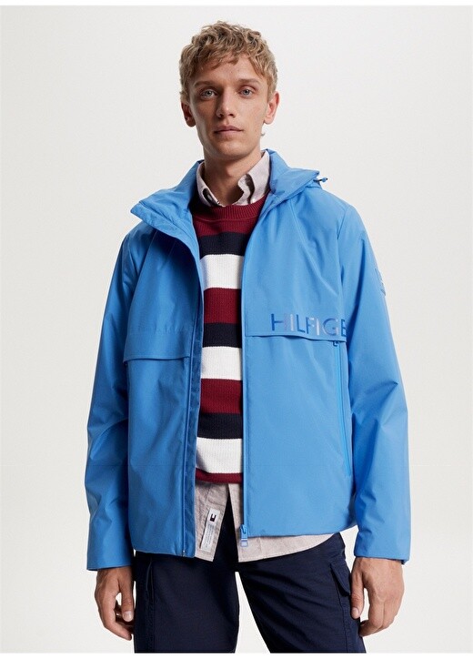 

Синее мужское пальто Tommy Hilfiger, Синий
