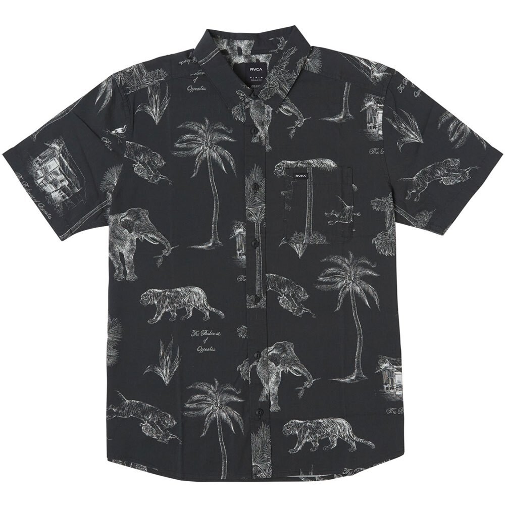

Рубашка с коротким рукавом Rvca Tropic Winds, черный