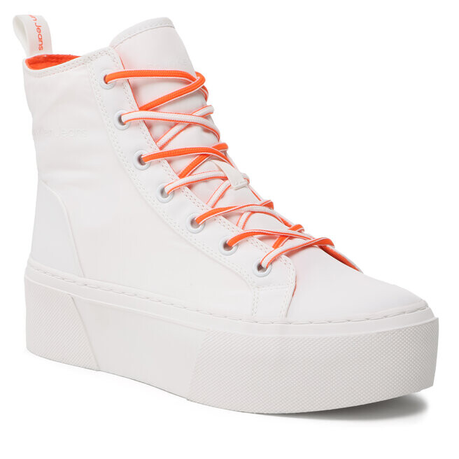 

Кроссовки Calvin Klein Jeans Flatform+Cupsole Mid, белый