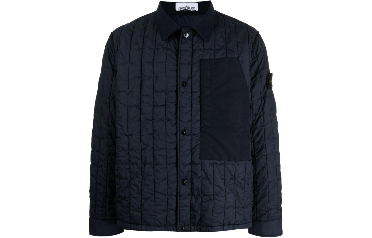 

Стеганая куртка с аппликацией «компас» Stone Island, синий