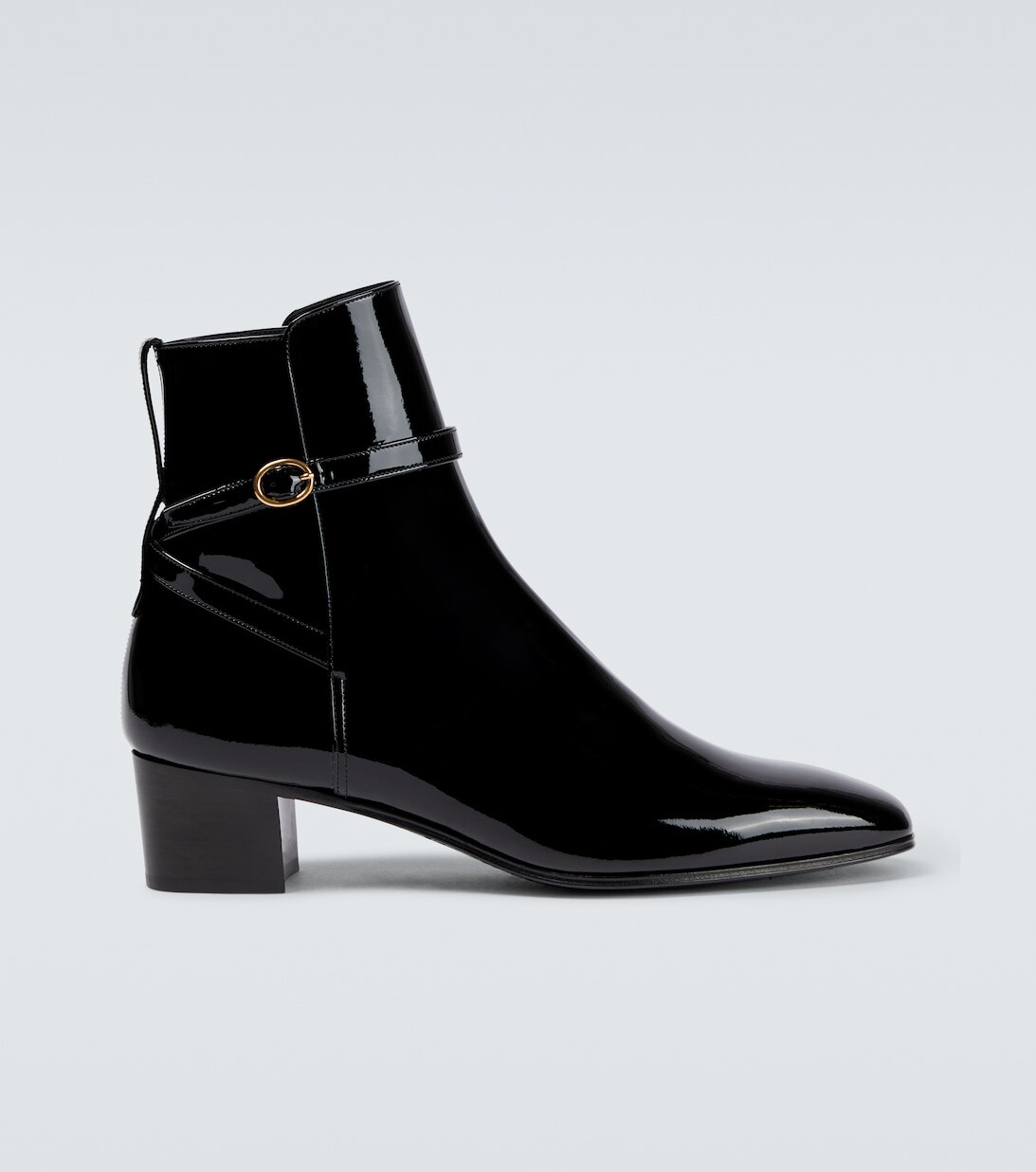 

Ботильоны Jodhpur из лакированной кожи Saint Laurent, черный