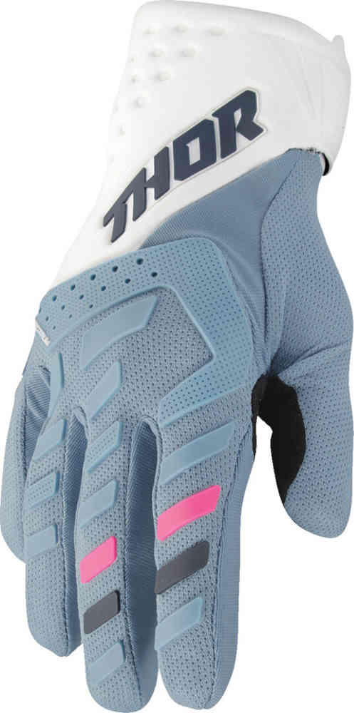 Spectrum 2024 Женские перчатки для мотокросса Thor, синий/белый цена и фото