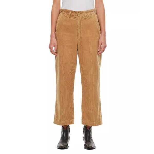 

Брюки wide leg chino cropped pants Polo Ralph Lauren, коричневый