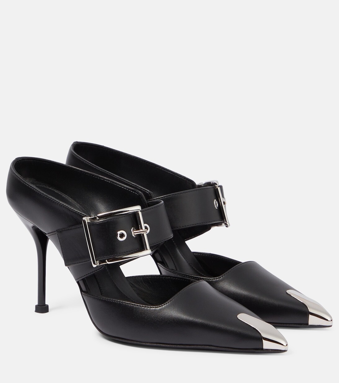 

Декорированные кожаные туфли Alexander McQueen, черный