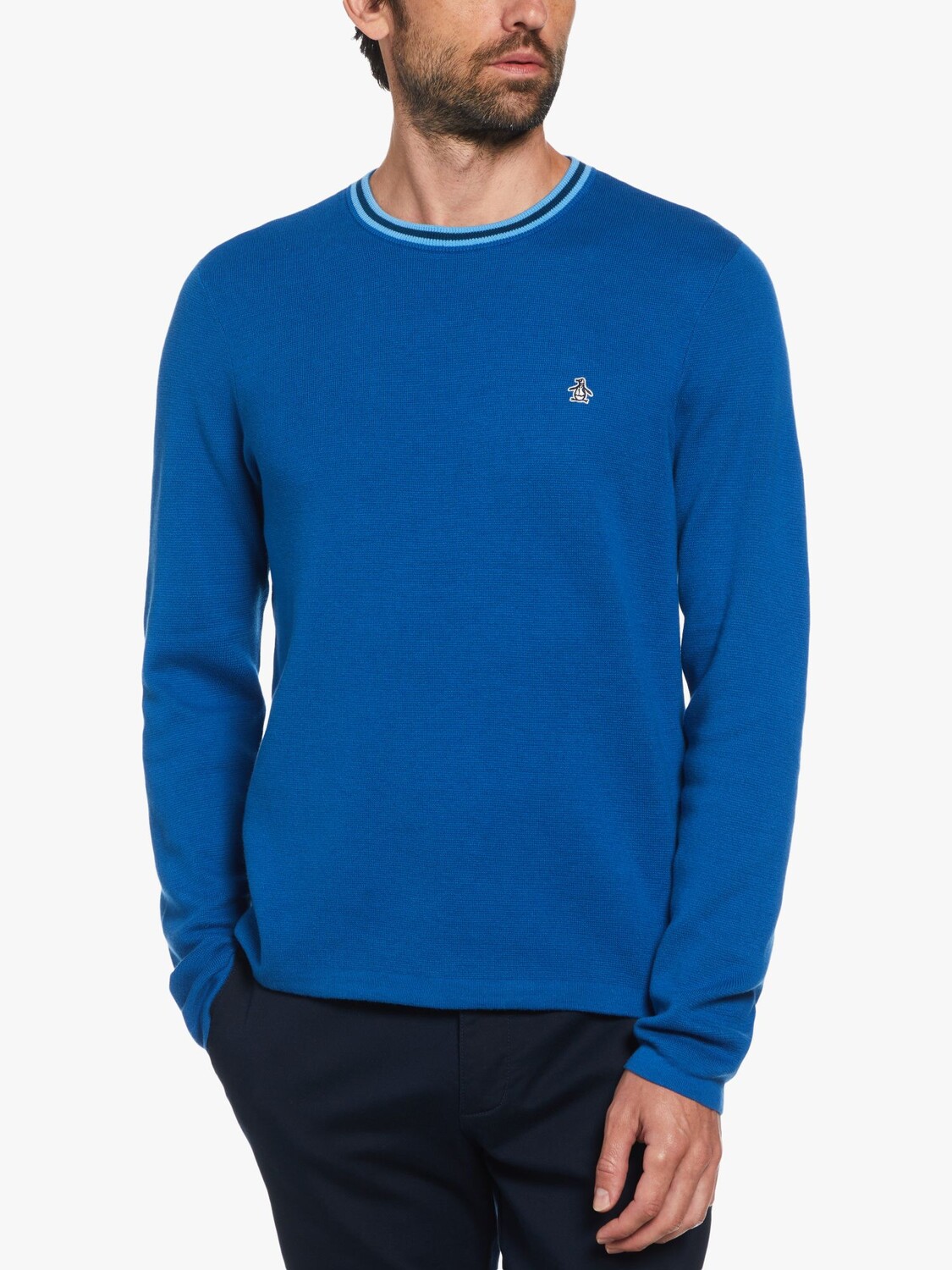 

Джемпер с круглым вырезом и кончиками Original Penguin, классический синий