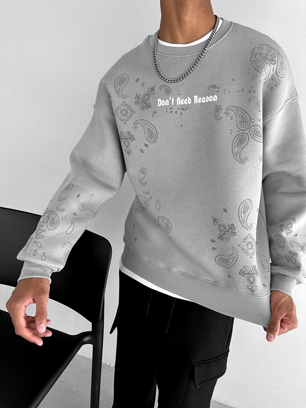 

Толстовка Oversize с принтом Серая ablukaonline, Серый